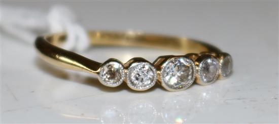 5 stone diamond ring